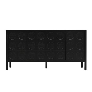 TiramisuBest Sideboard Buffet Cabinet with 3 Drawers & 2 Doors,47.24"Buffet Cabinet with Adjustable Shelves for Living,Dining,Hallway&Kitchen - 1 of 4