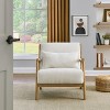 ORRD Mid-Century Modern Accent Chair with Removable Lumbar Pillow, Extra Thick Cushion & 105° Recline for Ultimate Comfort, Chenille Fabric - 2 of 4