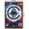 Trends International NBA Los Angeles Clippers - Maximalist Logo 24 Framed Wall Poster Prints - 3 of 4