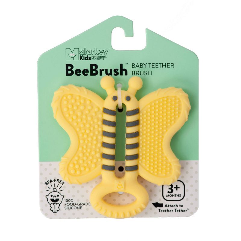 Malarkey Kids Tooth Brush Teether - Bee Brush, 2 of 9