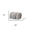 HomeRoots 55" X 70" Taupe And Gray Cotton Blend Woven Checkered Plush Throw Blanket with Fringe - 3 of 4