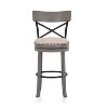 Set of 2 Lynick Cross Back Swivel Counter Height Barstools - HOMES: Inside + Out - 3 of 3