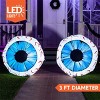 Joyfy 2 Packs 3FT Halloween Inflatable Decoration, Glowing Large Eyeballs Inflatable with LEDs for Halloween Party Yard Garden Lawn Outdoor Decoration - 2 of 4