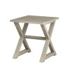ACEPANO 23.5 in. W Square Accent  Side Table-Antique White - 2 of 4