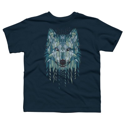 Boy's Design By Humans Geometric Wolf By jun087 T-Shirt