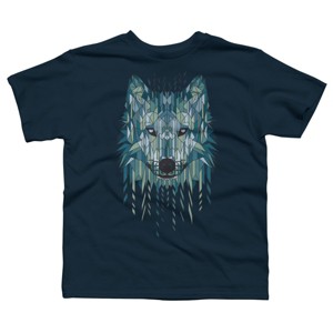 Boy's Design By Humans Geometric Wolf By jun087 T-Shirt - 1 of 3