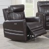 Coachella Power Recliner Chair Brown: Top-Grain Leather, USB Port - Steve Silver Co. - 4 of 4