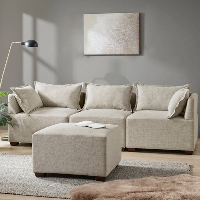 Molly 35" Linen Modular Corner Chair