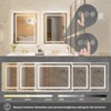 20-55in Oversize Led Dual Illuminated Bathroom Mirror Wall Mounted Antifog Vanity Mirror, Wall Decor Mirror - 3 of 4
