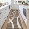 Modern Area Rug Machine Washable Wavy Circles Design Rug Geometric Floor Carpet - 3 of 4