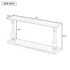 Console Table Entryway Narrow Skinny with Vintage Veneer, Double Shelf Sofa Table with Vase Legs for Living Room or Hallway-The Pop Home - 3 of 4