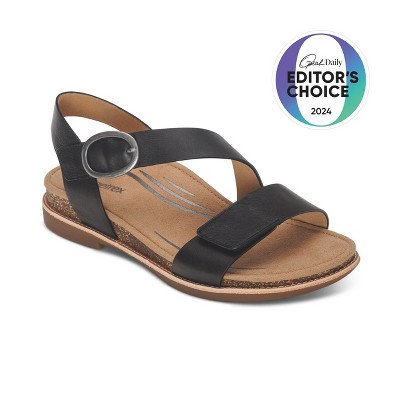 Aetrex Tamara Asymmetrical Quarter Strap Sandal