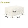 XINGHANZHENXUAN Plush Corduroy Ottoman, Multi-Functional Footstool for Living Room & Office - 2 of 4