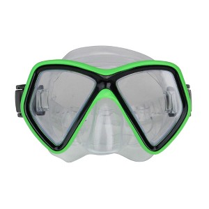 Pool Central 6.25" Neon Green and Black Monaco Children's Swimming Mask for Ages 10 and up - 1 of 4