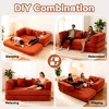 Corduroy Convertible Compressed Floor Couch Sofa Bed with Pillow-to-Blanket and Enhanced Frame Stability - 3 of 4