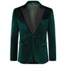 Clearlove Men's Velvet Blazer One Button Slim Fit Suit Jacket for Men Prom Wedding Dinner Party - 2 of 4