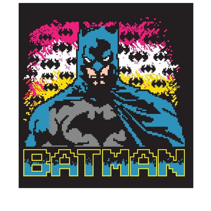 Batman Pixel Bat Horizon Black T-shirt Toddler Boy to Youth Boy, 2 of 3