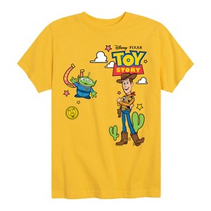 Boys' - Toy Story - Woody And Alien Western Short Sleeve Graphic T-Shirt - 1 of 4