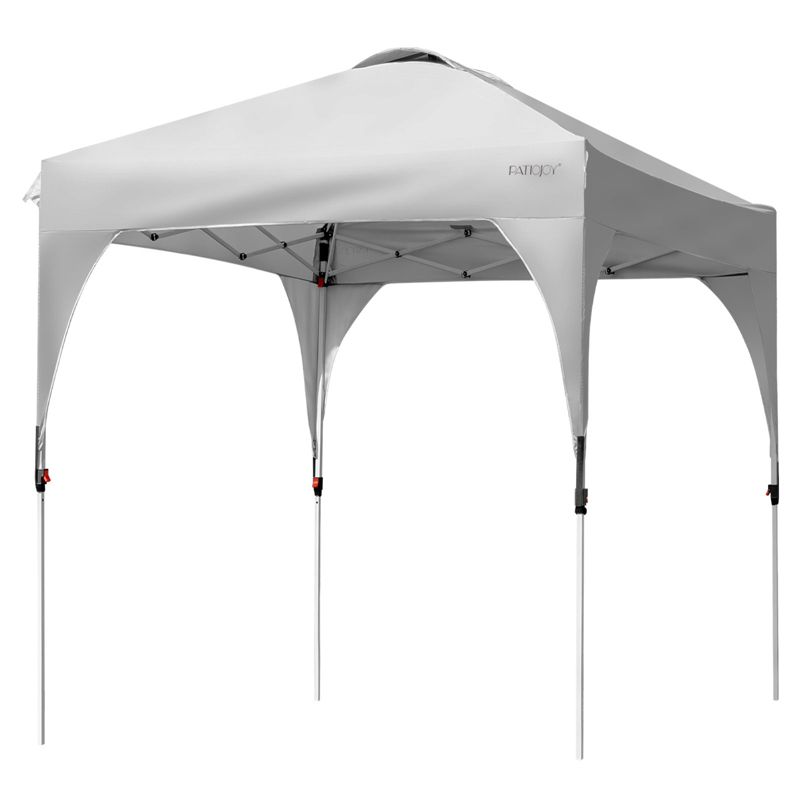 Tangkula Pop-up Canopy Tent 6.6’ x 6.6’ Height Adjustable Commercial Instant Canopy w/ Portable Roller Bag Blue/ White/ Grey, 1 of 11
