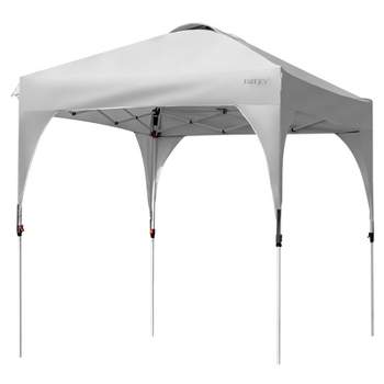 Tangkula Pop-up Canopy Tent 6.6’ x 6.6’ Height Adjustable Commercial Instant Canopy w/ Portable Roller Bag Blue/ White/ Grey