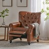 GDFStudio Welch Contemporary Tufted Pushback Recliner with Nailhead Accents - 2 of 4