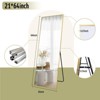 HOMLUX 64"x21"/58"x18" Rectangular Leaning Floor Mirror Full Length Standing Mirror Bathroom - 3 of 4