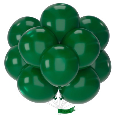 PartyWoo Balloons Dark Green Hunter Emerald Forest 18 Inch 20 pcs