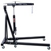 2 Ton Folding Engine Hoist Cherry Picker Shop Crane Hoist Lift, Heavy Duty Steel with 6 Iron Caster Wheels, 7.46Feet H Black - 4 of 4