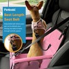 Petbobi Dog Car Booster Seat for Cat Holiday Gift Pet Bag Portable and Breathable with Seat Belt with Clip on Leash and Storage Pocket, Pink - 3 of 4