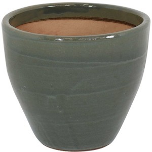 Sunnydaze Resort Outdoor/Indoor High-Fired Glazed UV- and Frost-Resistant Ceramic Flower Pot Planter with Drainage Holes - 1 of 4