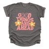 Simply Sage Market Good Things Are Ahead Flowers Garment Dyed Tee - 3 of 4