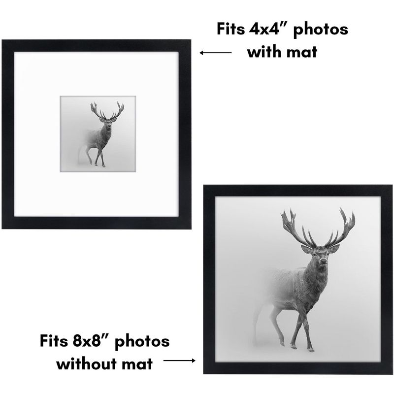 Americanflat 8" x 8" Picture Frames for Grid Gallery - Black, 4 of 9