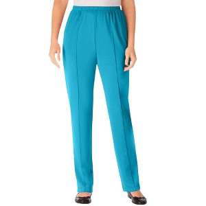 Woman Within Plus Size Petite The Hassle-Free Elastic-Waist Soft Knit Pant - 1 of 4