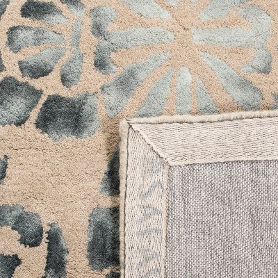 Camel and Grey Hand-Tufted Wool Rectangular Area Rug
