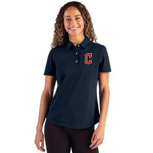 Cleveland Guardians1 Cutter & Buck Advantage Refresh Epic Confidence Recycled Womens Tri-Blend Pique Polo - Liberty Navy - Small - 1 of 1