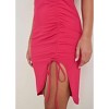 VENUS Womens Ruched Side High Low Dress - 3 of 4