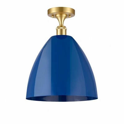 Plymouth Dome - 1 Light Semi-Flush Mount In Industrial Style-14.75 Inches Tall and 12 Inches Wide