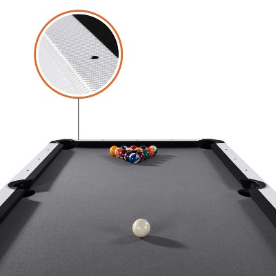 6ft Black and White Carbon Fiber Billiard Table with Accessories
