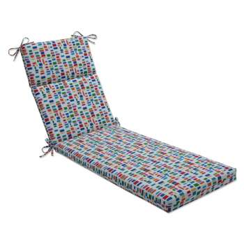 72.5"x21" Vibrant, Weather-Resistant Outdoor/Indoor Chaise Lounge Cushion, Primaries Blue - Pillow Perfect