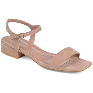 Journee Collection Womens Beyla Open Square Toe Low Block Heel Sandals - 1 of 4