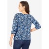 Jessica London Women's Plus Size Stretch Cotton Scoop Neck Tee - 3 of 4