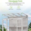 78" Walk-in Wooden Greenhouse With 4 Independent Ventilation Skylights And 2 Folding Middle Shelves, Outdoor Greenhouse - 3 of 4