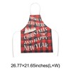 Unique Bargains Christmas Aprons Linen Red Black Beige 21.65"x26.77" 1 Pcs - 3 of 4