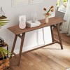 VYNXARIA Console Tables - 59in Walnut Entryway Table with Modern Design, Narrow Sofa Table for Hallway and Living Room - 3 of 4