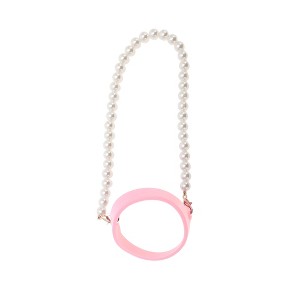 Unique Bargains Portable Faux Pearl Chain Water Cup Handle 1 Set - 1 of 4