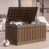LACOO 82 Gal. Outdoor Storage Resin Deck Box - 3 of 4