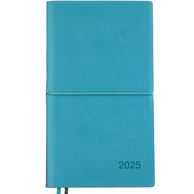 Global Printed Products Mini Leather Pocket Planner CY 2025 (Blue)