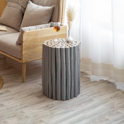 VYNXARIA Natural finish, modern and contemporary style end table