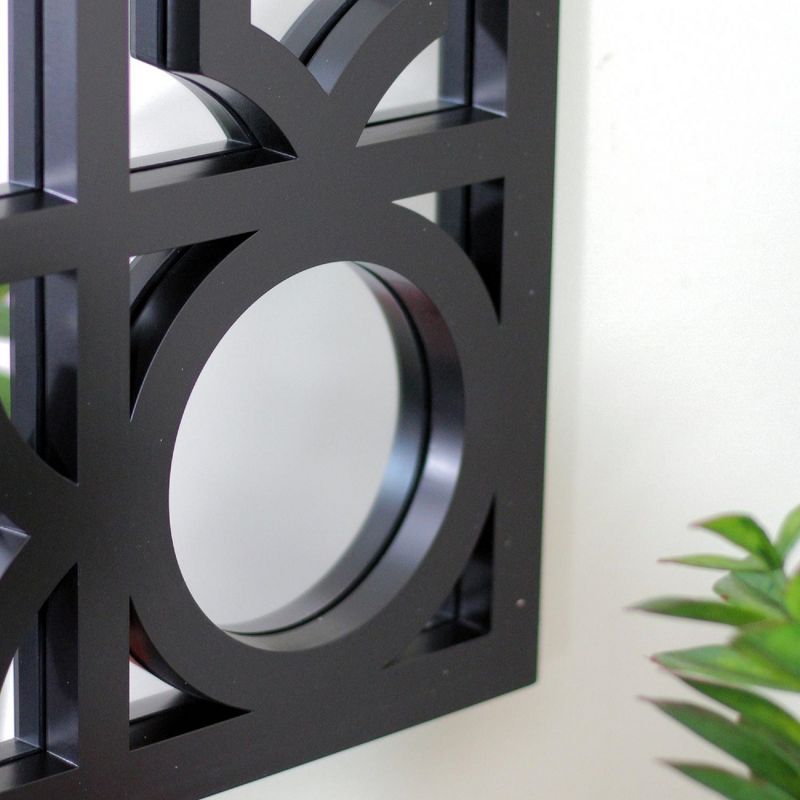 Northlight 29.5" Black Framed Geometric Style Rectangular Wall Mirror, 3 of 6
