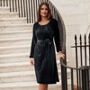 Lands' End Women's Knee Length Velvet Peasant Dress - 3 of 3